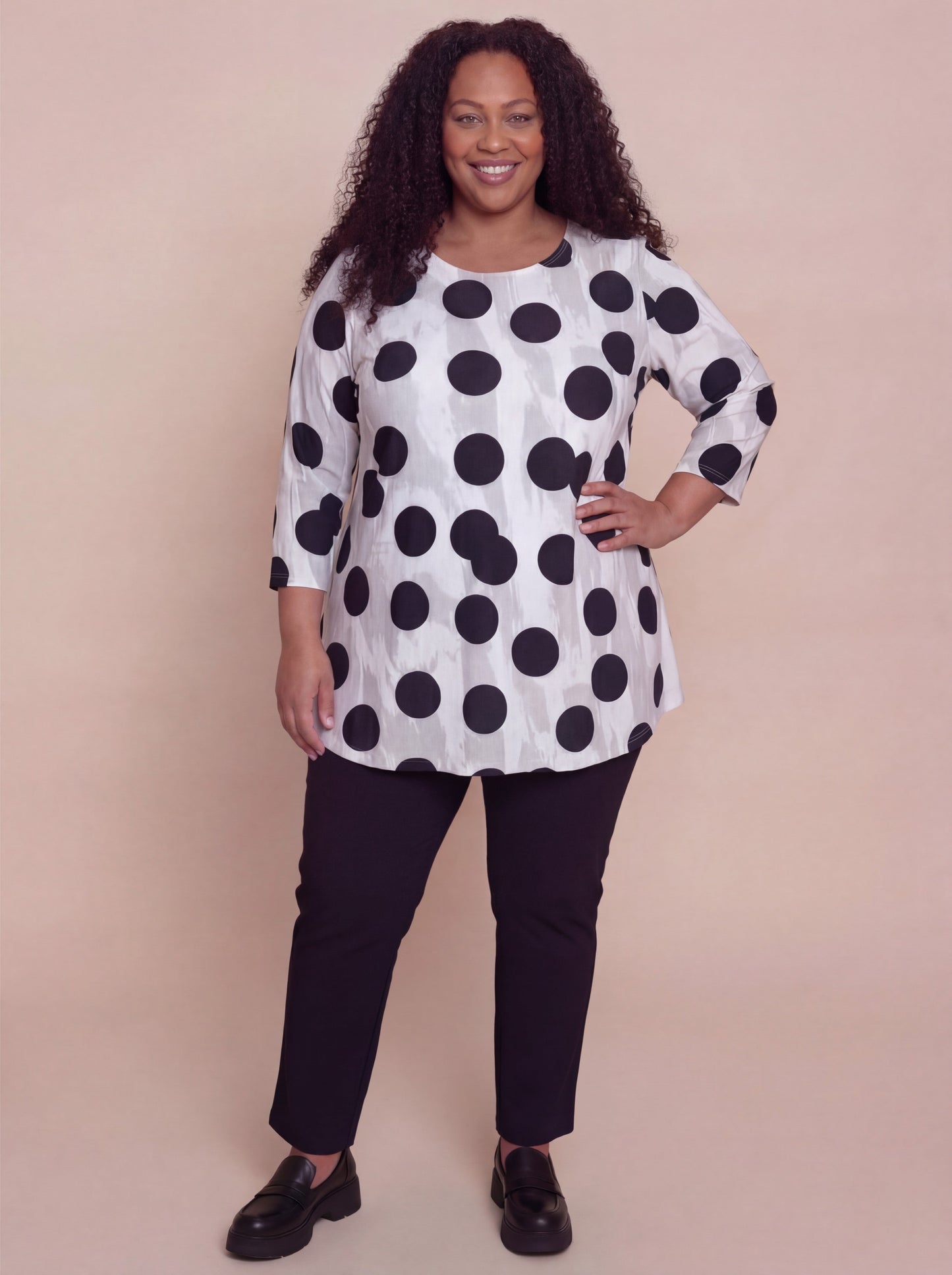 Go To Classic T Relax Print, 3/4 slv