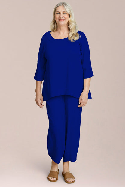 Breeze Nu Button Back Top, 3/4 Sleeve