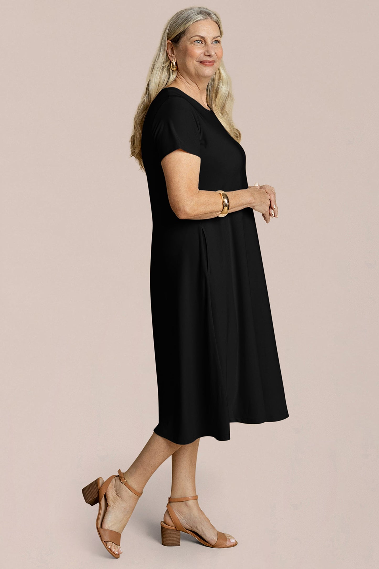 Fit & Flare Dress, Short Slv