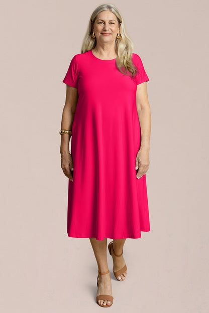 Fit & Flare Dress, Short Slv
