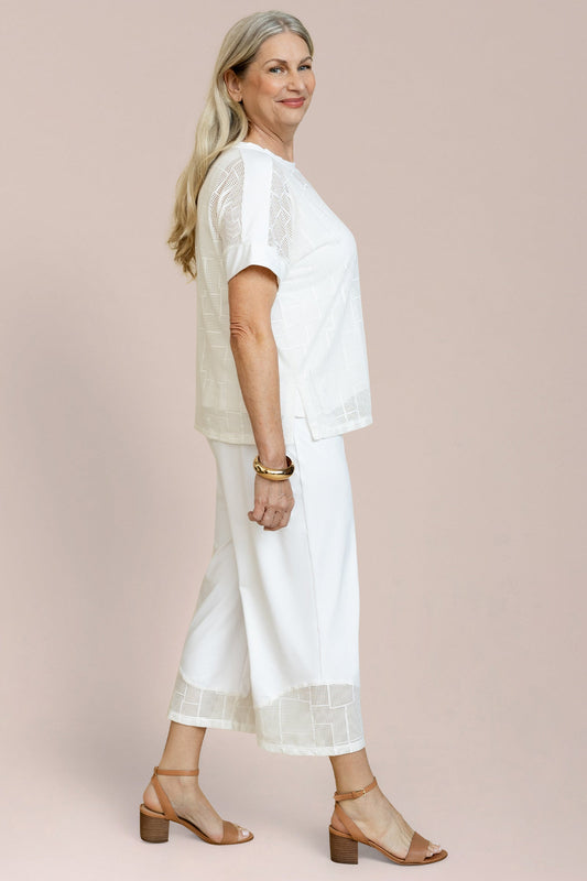 Honeycomb Mesh Boxy Top