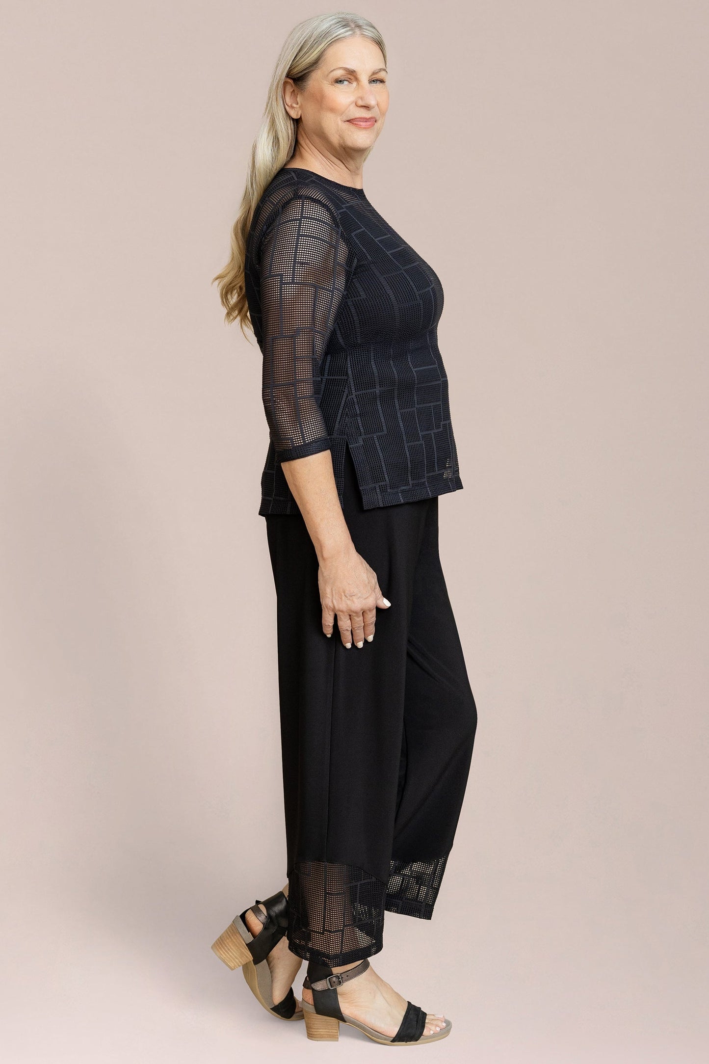 Honeycomb Mesh Everyday T, 3/4 slv
