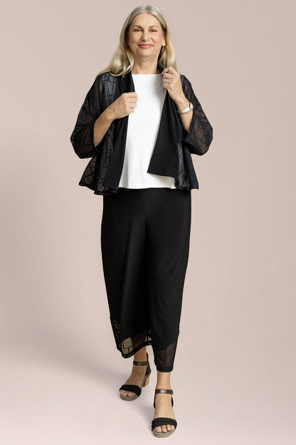 Honeycomb Mesh Mezza Luna Cardigan