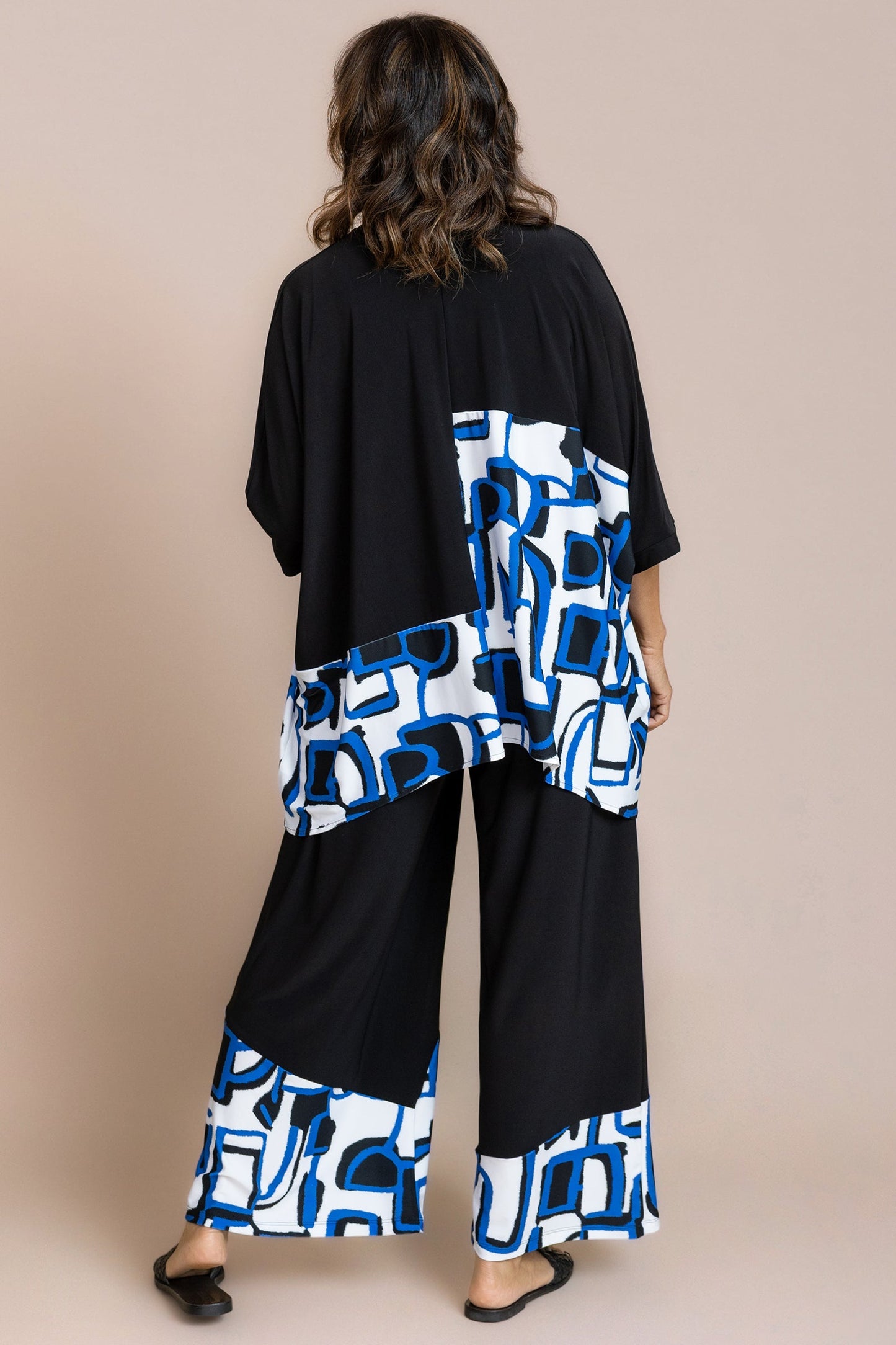 Serena Shirt, Blocked Print