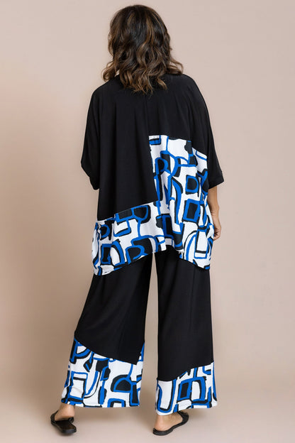Serena Shirt, Blocked Print