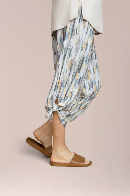 Side Slit Wide Capri, Print
