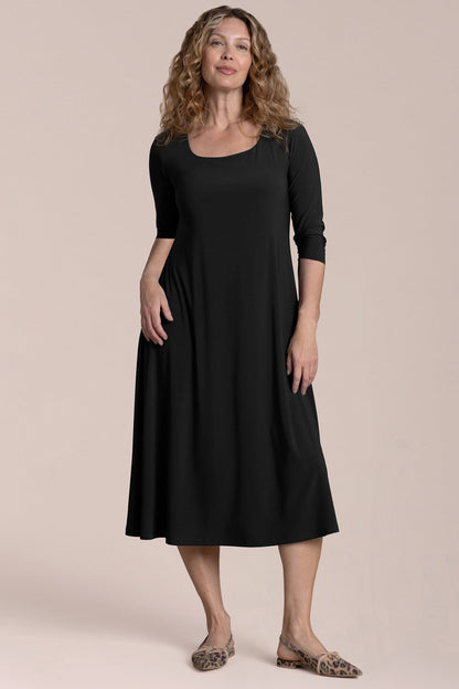 Square Neck Fit & Flare Dress