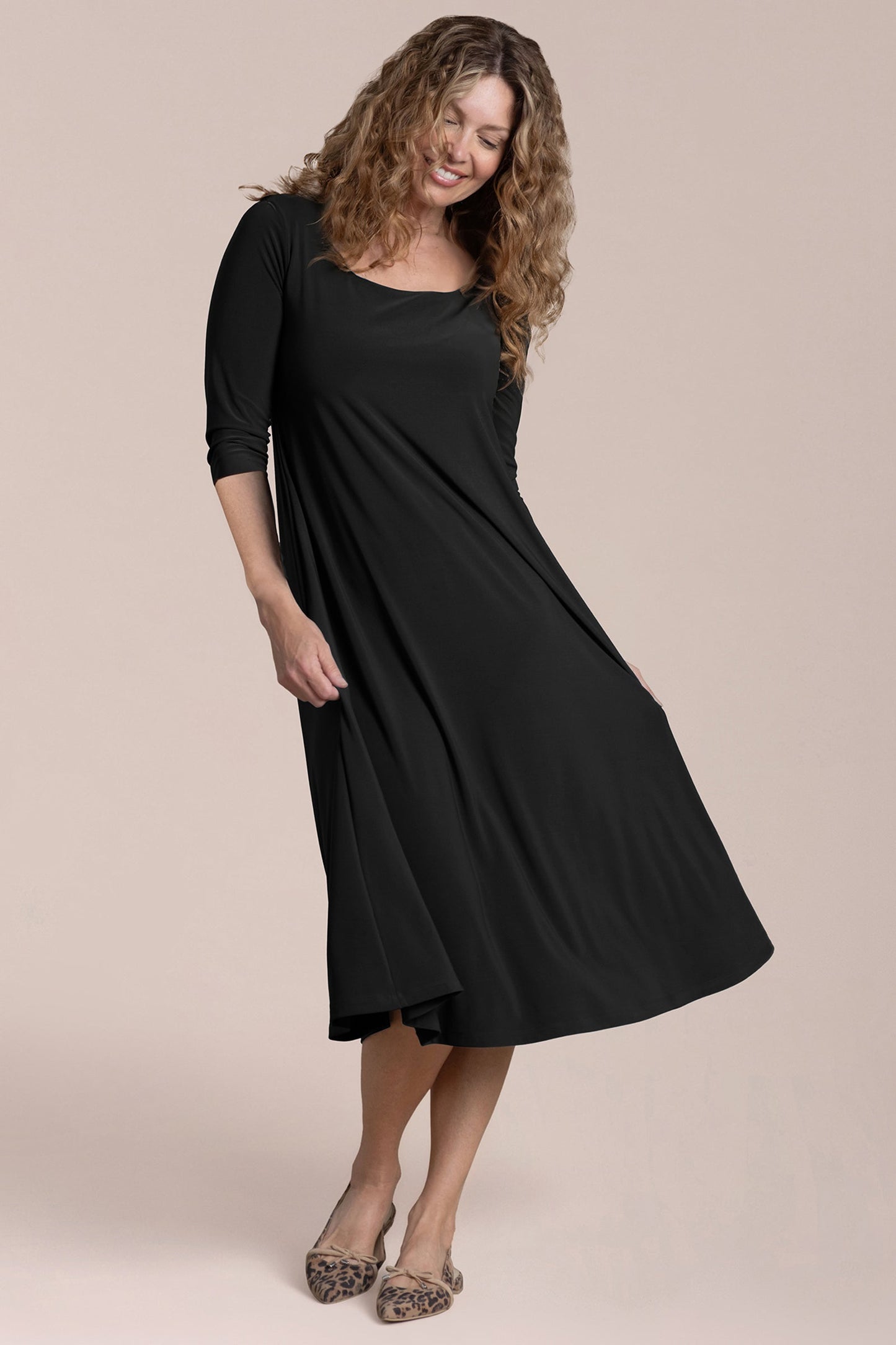 Square Neck Fit & Flare Dress