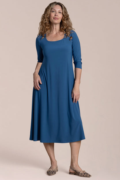 Square Neck Fit & Flare Dress