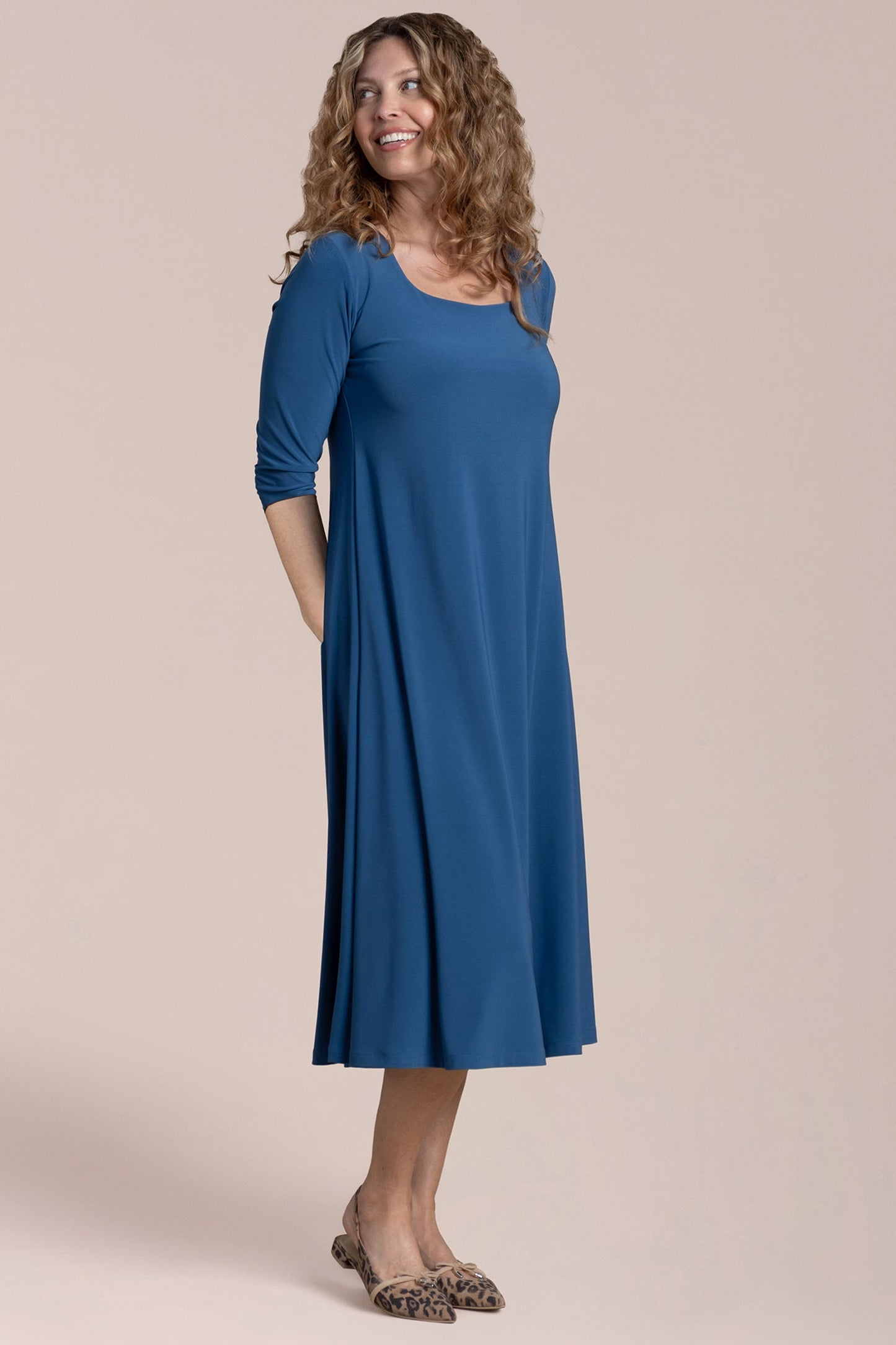 Square Neck Fit & Flare Dress