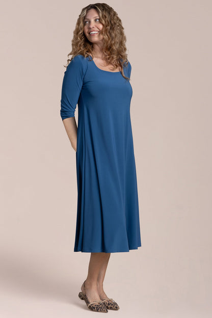 Square Neck Fit & Flare Dress