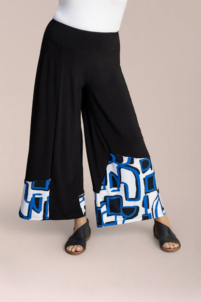 Wide Leg Crop,  Blocked Print