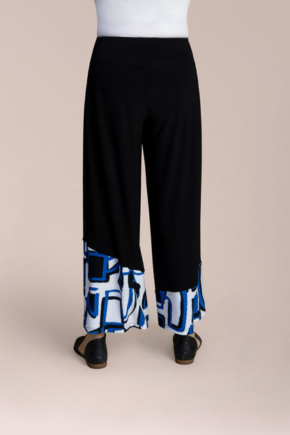 Wide Leg Crop,  Blocked Print