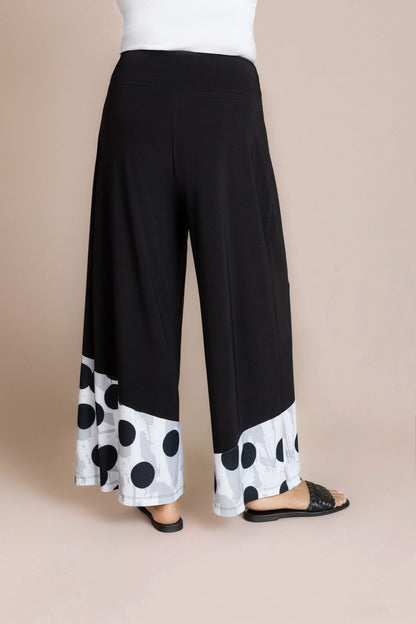 Wide Leg Crop,  Blocked Print